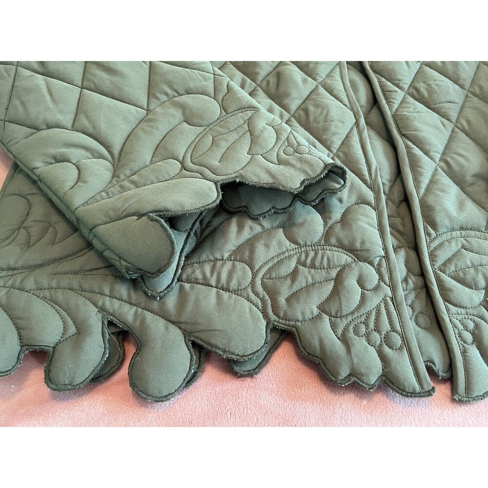 ASOS DESIGN Cut Work Quilted Jacket -Olive Khaki Womens S Small 4 6 - Picture 6 of 12